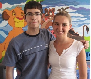 Romania childcare volunteer with Victor