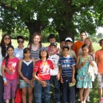 Volunteer with kids in Romania