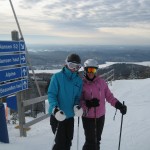 Skiing with Amy and Margo - Gap year with Oyster in Tremblant