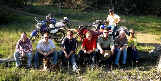 Workers on their bikes on the farms