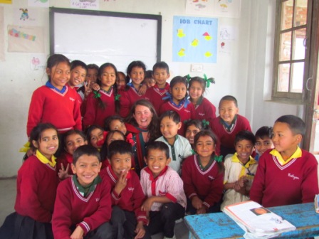Melanie Volunteer Teaching in Nepal