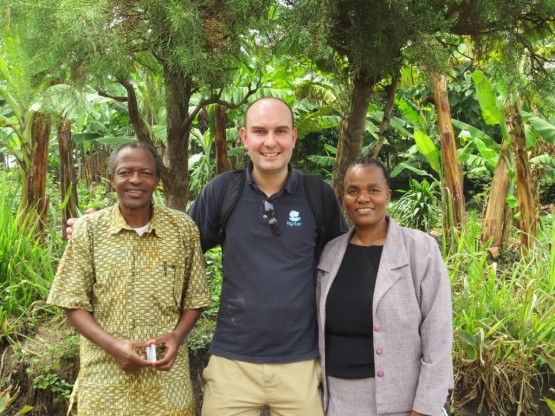 Jon with Tanzanian family