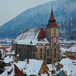 The Black Church in Brasov under a blanket of snow