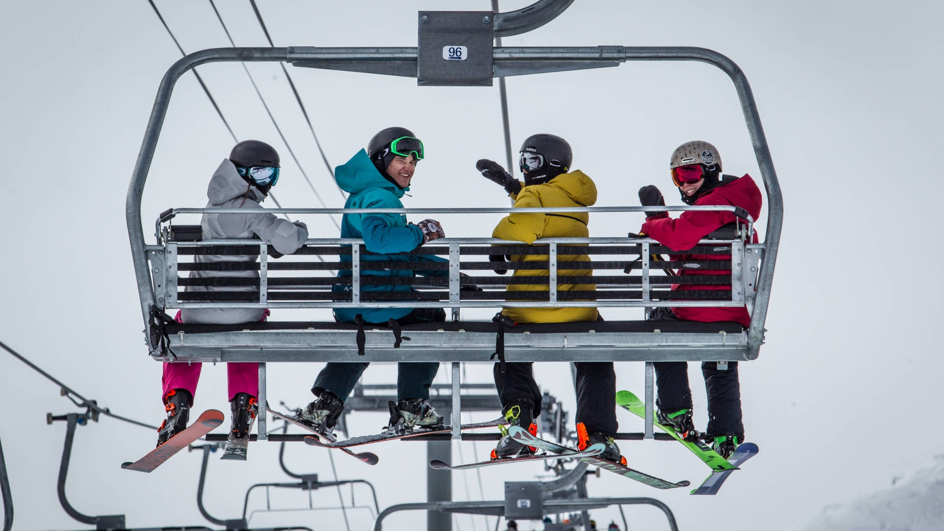 Smiling from a chair lift in Whistler