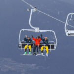 Ski instructors in Whistler on lift