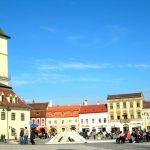 Brasov main square in the height of summer