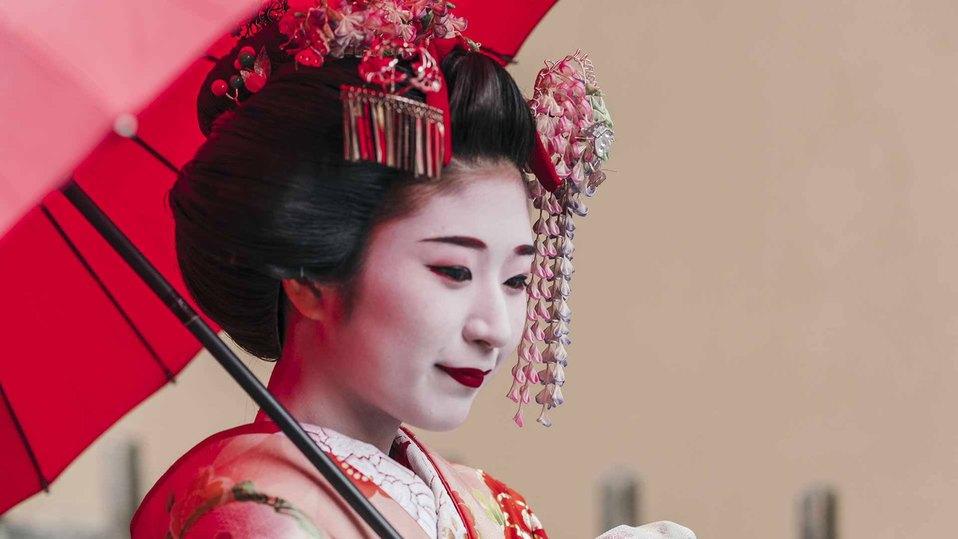 A geisha in Japan