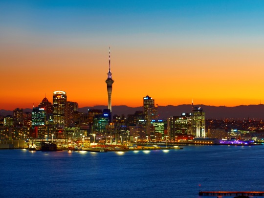 Auckland city at night