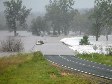 Flooding in Australia caused by Cyclone Oswald