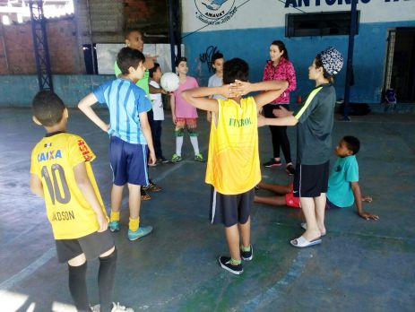 brazil sports volunteering having a break