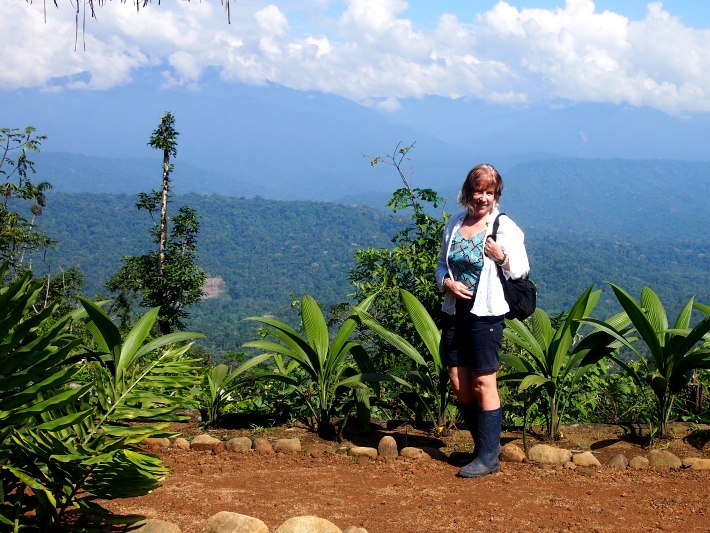 Diana enjoys the stunning views whilst volunteering in the rainforest in Ecuador