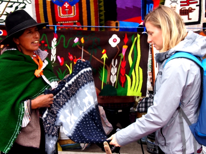 Travelling in Ecuador inevitably involves visiting street markets and buying alpaca products