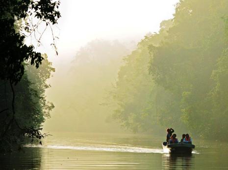 Malaysia travel boat on a river