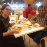 Charline with our rep in Delhi on her medical internship