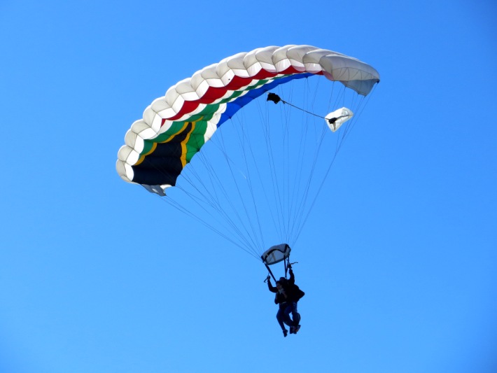 Volunteers enjoy paragliding in South Africa