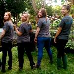 Volunteers model their Oyster Worldwide volunteer t-shirts in Malaysia