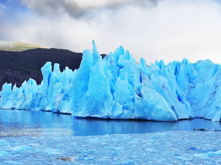 View of the icebergs in Chile 