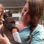 Emma Pound - volunteering with monkeys