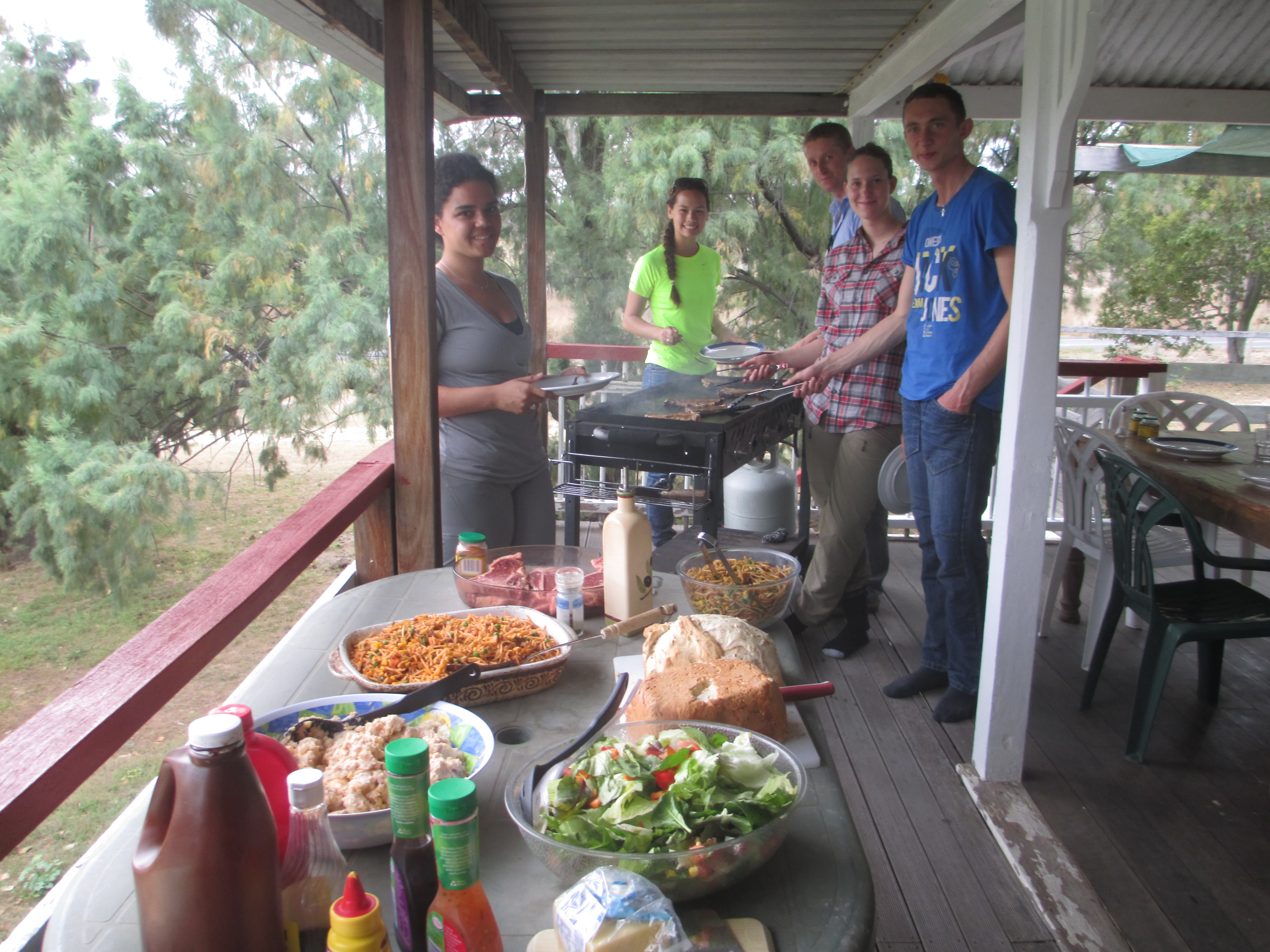 Group BBQ lunch