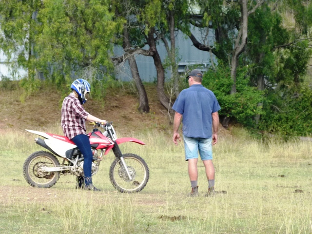 Learning to ride a dirt bike