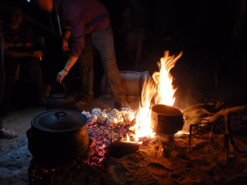 Camping in the desert