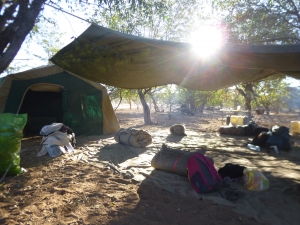 Camping in the desert