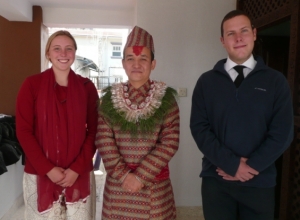 Chris and Rebecca at a Nepali wedding