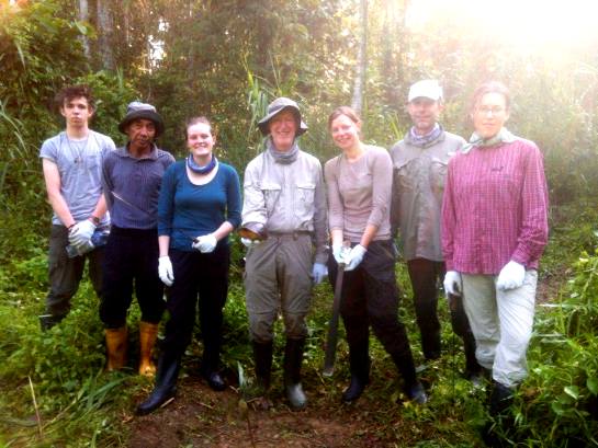 Volunteers help with forestation work in Borneo