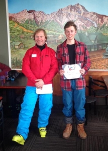 Richie receiving his CSIA Level 2 at Marmot Basin