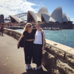 Girls in front of the Sydney Opera House 