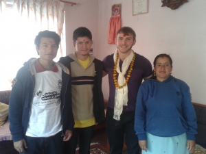 Samuel with his Nepali family small