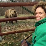 Susan Petty - volunteer with bears in Romania