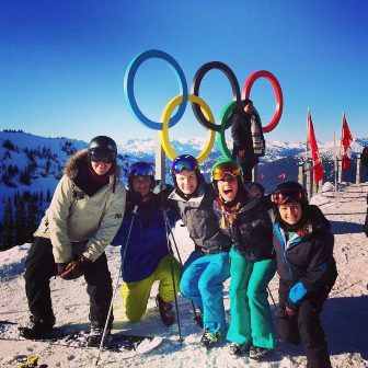 Whistler group with Olympic Rings