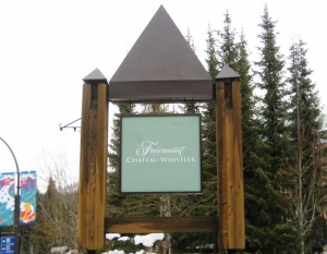 Fairmont Chateau Whistler signage