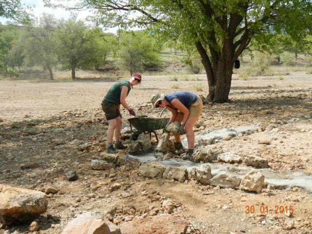 Working hard in Namibia