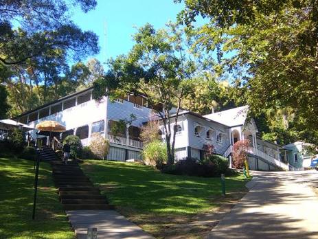 View of traditional Queensland building, Halse Lodge in Noosa. 